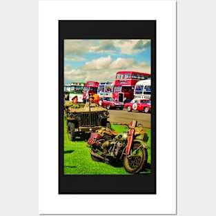 Retro vintage vehicles Posters and Art